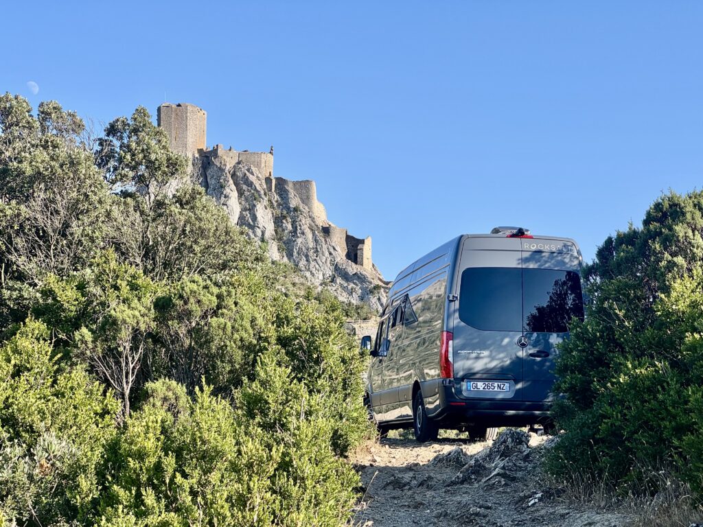 Sprinter chemin 4X4 chateau Queribus
